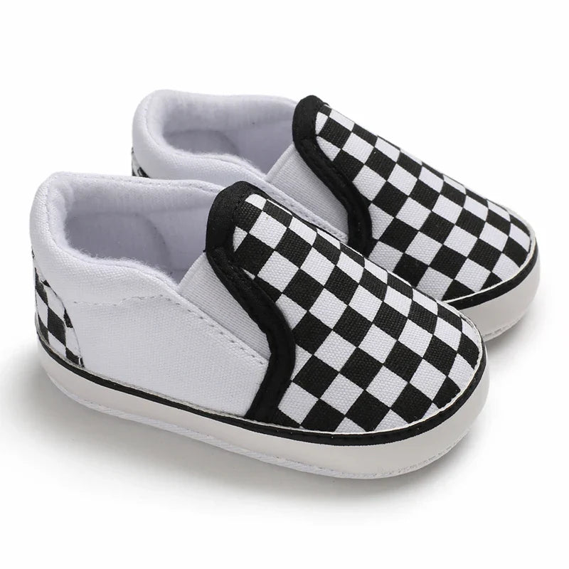 Mini Checker Sem Cadarço | Tênis Infantil Xadrez Estilo Skate Unissex