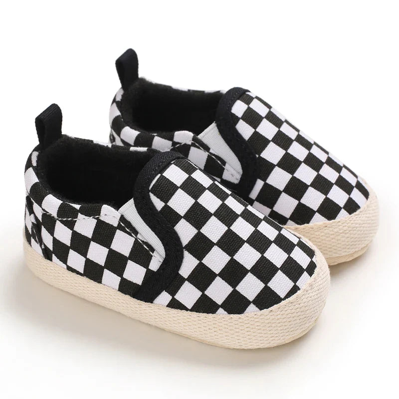 Mini Checker Sem Cadarço | Tênis Infantil Xadrez Estilo Skate Unissex