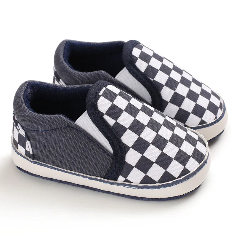 Mini Checker Sem Cadarço | Tênis Infantil Xadrez Estilo Skate Unissex
