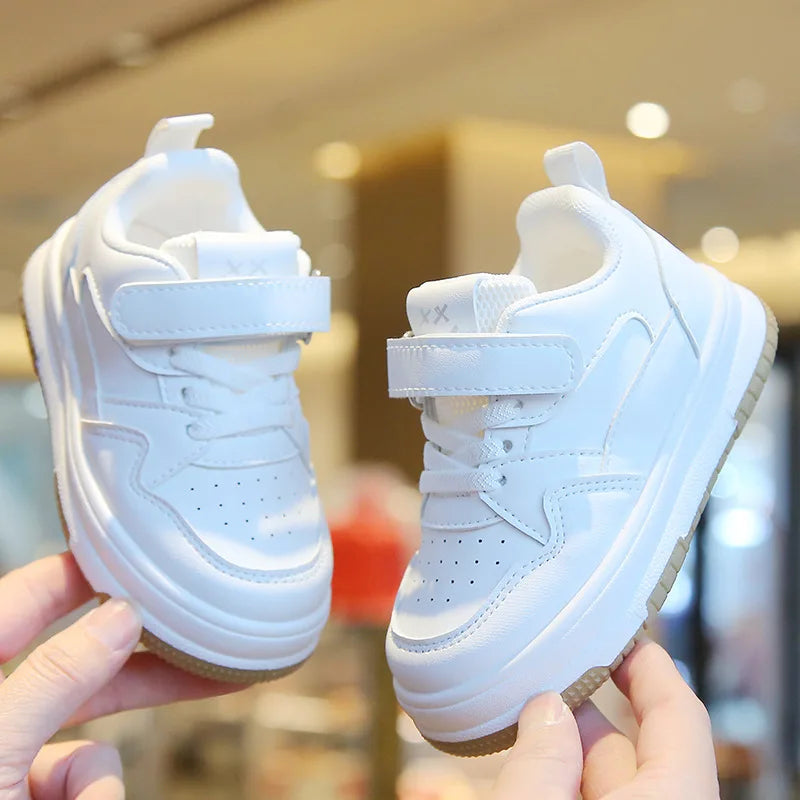 Mini Ace  | Tênis Infantil Casual Branco Unissex com Velcro