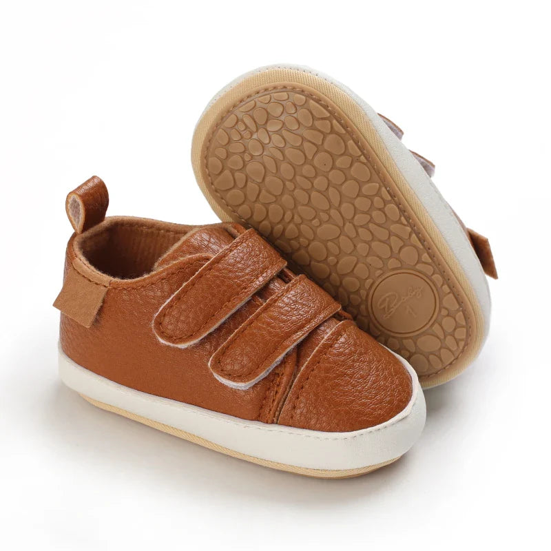 Mini Haven | Tênis Infantil Unissex Casual Caramelo com Velcro Antiderrapante