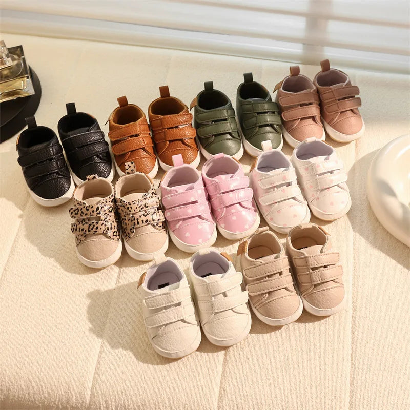 Mini Haven | Tênis Infantil Unissex Casual Caramelo com Velcro Antiderrapante