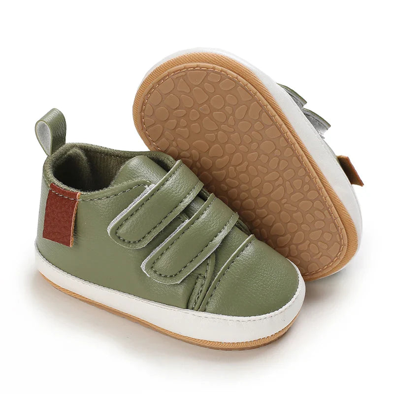 Mini Haven | Tênis Infantil Unissex Casual Caramelo com Velcro Antiderrapante